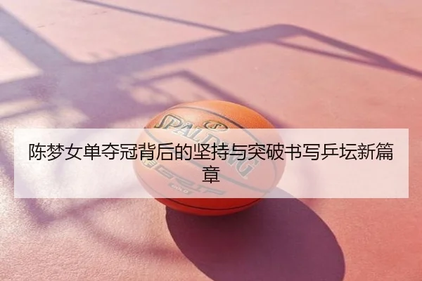 陈梦女单夺冠背后的坚持与突破书写乒坛新篇章